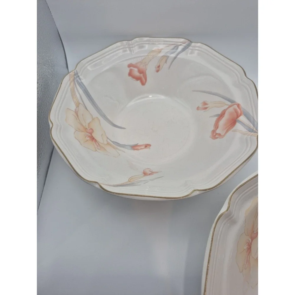 2 Hankook Floral Ceramic Serving Bowl Dishwasher Microwave Oven Safe